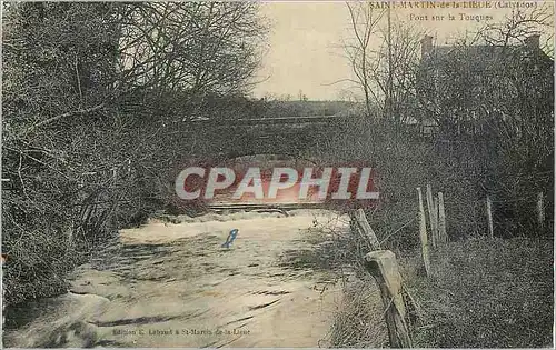 Ansichtskarte AK Saint Martin de la Lieue (Calvados) Pont sur la Touques