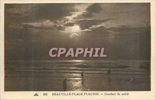 Ansichtskarte AK Deauville Plage Fleurie Coucher de Soleil