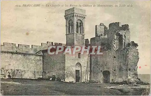 Ansichtskarte AK Beaucaire La Chapelle et les Ruines du Chateau de Montmarency du XIIIe Siecle