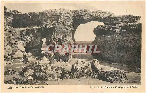 Ansichtskarte AK St Palais sur Mer Le Pont du Diable Portique sur l'Ocean