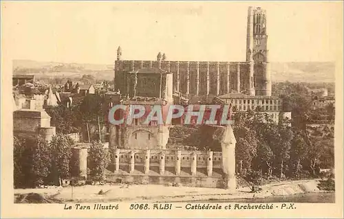 Ansichtskarte AK Albi Le Tarn Illustre Cathedrale et Archeveche
