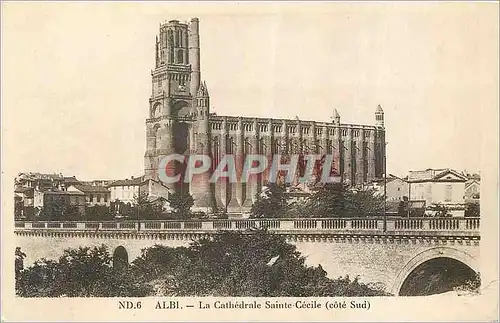 Ansichtskarte AK Albi La Cathedrale Saint Cecile (Cote Sud)