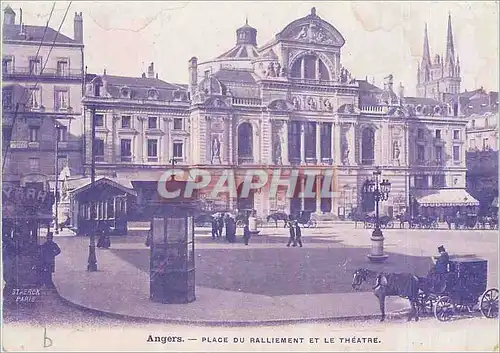 Ansichtskarte AK Angers Place du Parliement et le Theatre Tramway