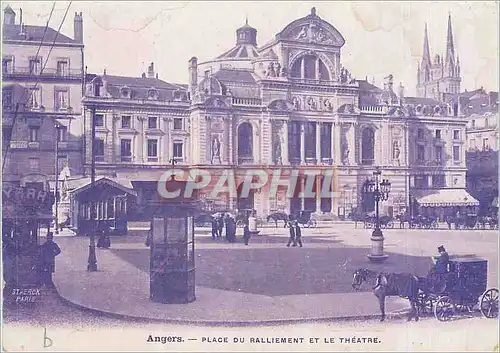 Cartes postales Angers Place du Parliement et le Theatre Tramway