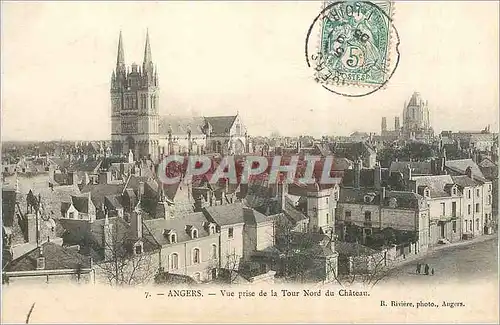 Cartes postales Angers Vue prise de la Tour Nord du Chateau