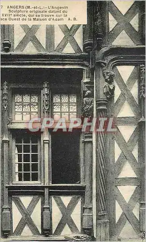 Cartes postales Angers (M et L) L'Angevin Sculpture Originale datant du XVIIe Siecle