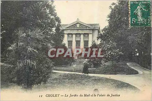 Cartes postales Cholet Le Jardin duMail et le Palais de Justice