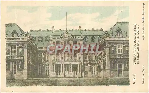 Ansichtskarte AK Versailles (Seine et Oise) Le Chateau (Cour de Marbre)