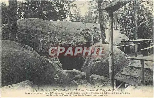 Ansichtskarte AK Foret de Fontainebleau Caverne de Brigands (Entree)