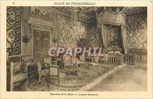 Ansichtskarte AK Palais de Fontainebleau Chambre de la Reine