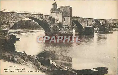 Cartes postales Avignon Pont St Benezet Vieille Chapelle