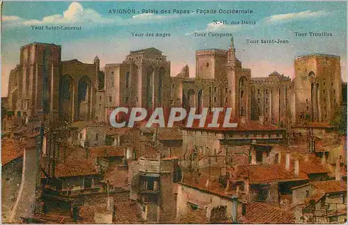 Cartes postales Avignon Palais des Papes Facade Occidentale