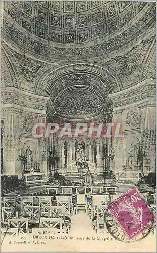 Cartes postales Dreux (E et L) Interieur de la Chapelle