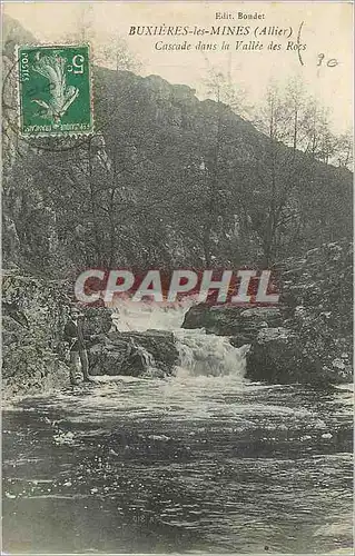 Cartes postales Buxieres les Mines (Allier) Cascade dans la Vallee des Rocs