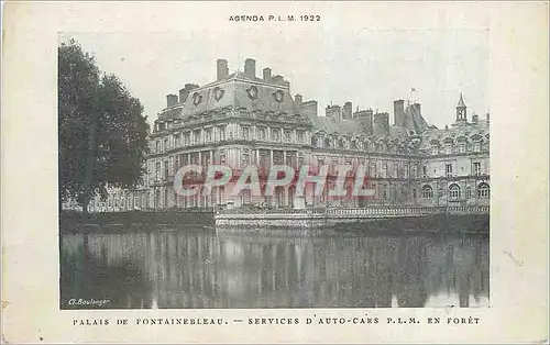 Cartes postales Palais de Fontainebleau Service d'Auto Cars PLM en Foret