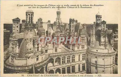 Ansichtskarte AK Chateau de Chambord Les Combles a vol d'Oiseau