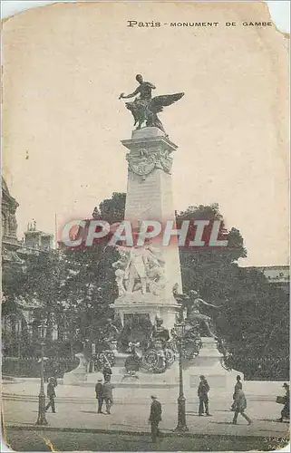 Cartes postales Paris Monument de la Gambetta