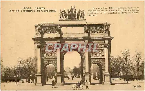 Cartes postales Paris Arc de Triomphe du Carrousel