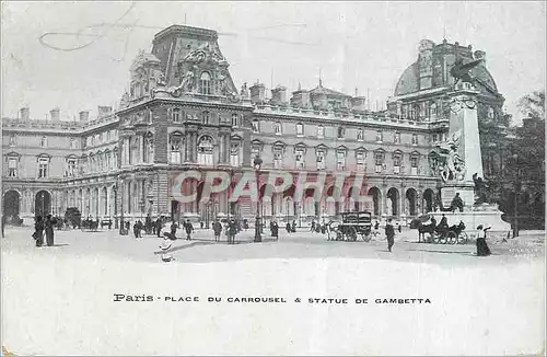 Cartes postales Paris Place du Carrousel Statue de Gambetta