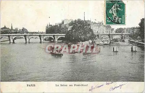 Ansichtskarte AK Paris La Seine au Pont Neuf