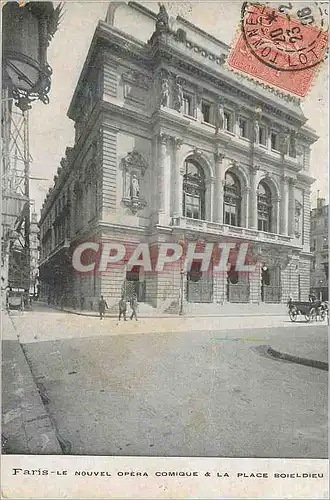 Ansichtskarte AK Paris Le Nouvel Opera Comique La Place Boieldieu