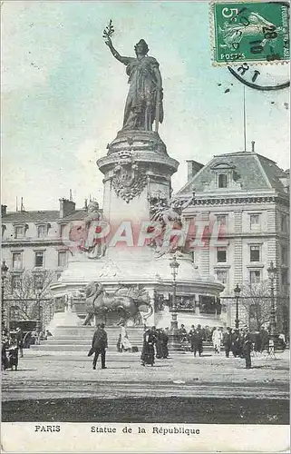 Cartes postales Paris Statue de la Republique