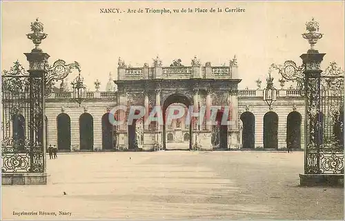 Cartes postales Nancy Arc de Triomphe vu de la Place de la Carriere