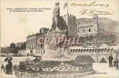 Cartes postales Monaco Palais du Prince et Monument de la Science