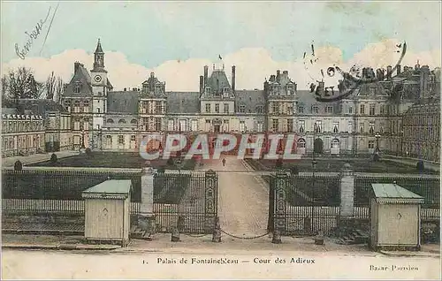 Ansichtskarte AK Palais de Fontainebleau Cour des Adieux