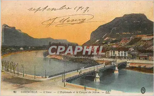 Ansichtskarte AK Grenoble L'Isere L'Esplanade et le Casque de Neron