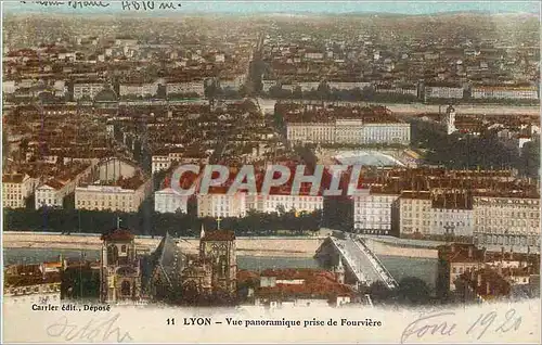 Cartes postales Lyon Vue Panoramique prise de Fourviere