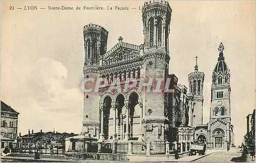 Cartes postales Lyon Notre Dame de Fourviere La Facade