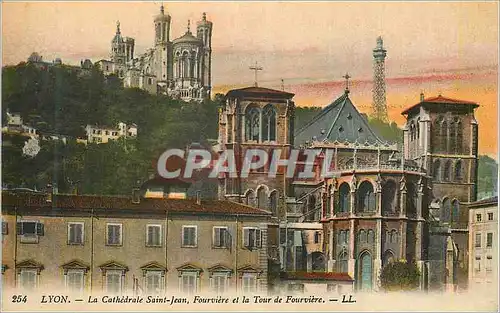 Ansichtskarte AK Lyon La Cathedrale Saint Jean Fourviere et la Tour de Fourviere