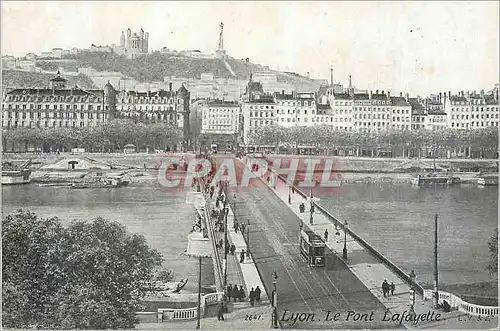 Ansichtskarte AK Lyon Le Pont Lafayette Tramway