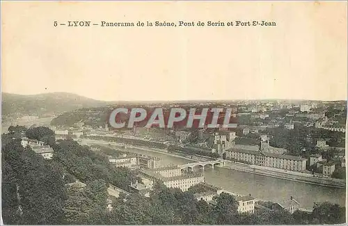 Ansichtskarte AK Lyon Panorama de la Saone Pont de Serin et Fort St Jean