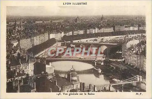 Ansichtskarte AK Lyon Illustre Vue Generale sur la Saone