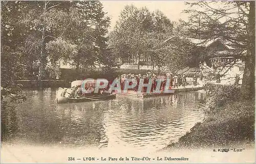 Cartes postales Lyon LE Parc de la Tete d'Or Le Debarcadere