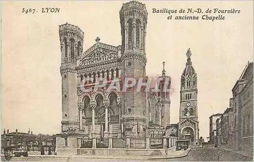 Ansichtskarte AK Lyon Notre Basilique de Dame de Fourviere et ancienne Chapelle