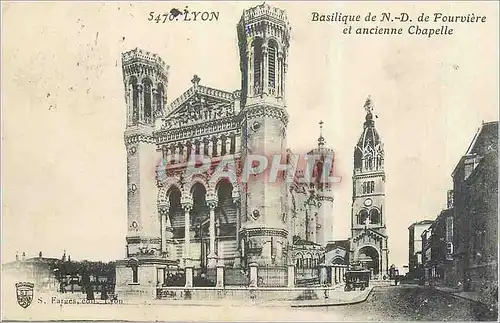 Ansichtskarte AK Lyon Notre Basilique de Dame de Fourviere et ancienne Chapelle