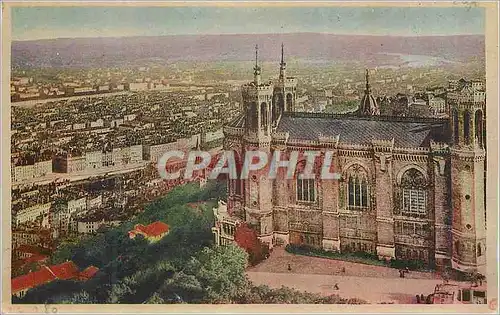 Ansichtskarte AK Lyon Notre Dame de Fourviere sur Lyon et la Jonction du Rhone et de Saone