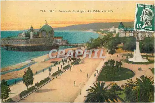 Cartes postales Nice La Promenade des Anglais et le Palais de la Jetee