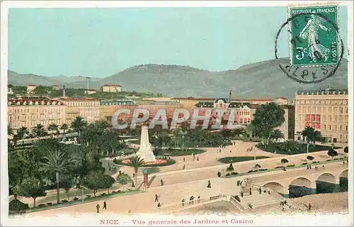 Cartes postales Nice Vue Generale des Jardins et Casino