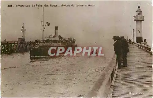 Ansichtskarte AK Trouville La Reine des Plages Arrivee du Chateau du Havre Bateau