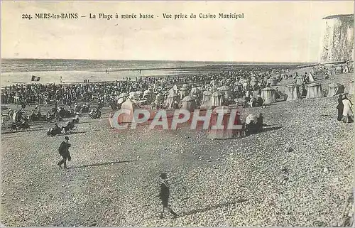 Ansichtskarte AK Mers Les Bains La Plage a Maree Basse Vue prise du Casino Municipale