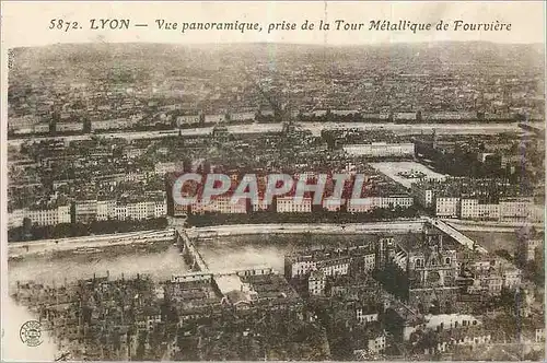 Cartes postales Lyon Vue Panoramique prise de la Tour Metallique de Fourviere