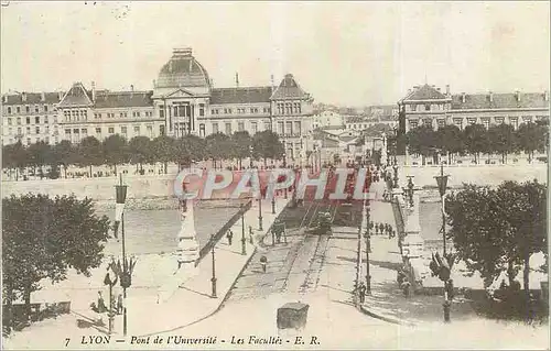 Ansichtskarte AK Lyon Pont de L'Universite Les Facultes Tramway