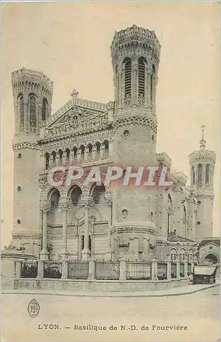 Cartes postales Lyon Basilique de N D de Fourviere