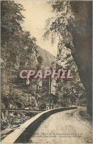 Cartes postales Route de St Laurent du Pont a la Grande Chartreuse Entree du Desert