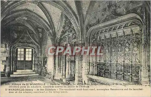 Cartes postales Abbaye de St Wandrille Dans le Cloitre Le Merveilleux Lavabo