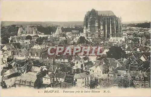 Cartes postales Beauvais Panorama pris de Saint Etienne